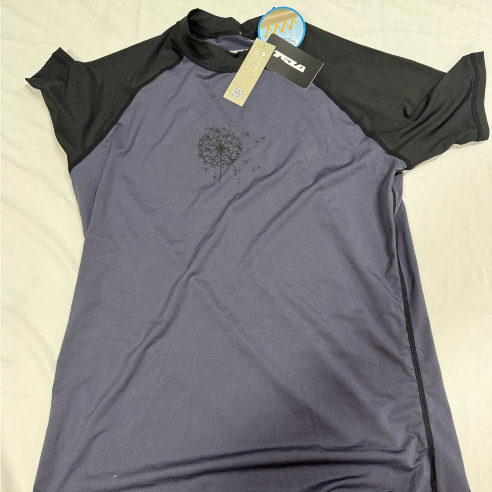 TSLA Black and Gray swim Shirt size M-L